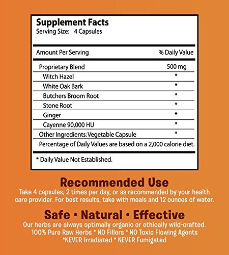 Hemroid Harry's Herbal Remedy, 30 Day (240 Count) - Natural Treatment, Pills - Maple Wellness Supplements
