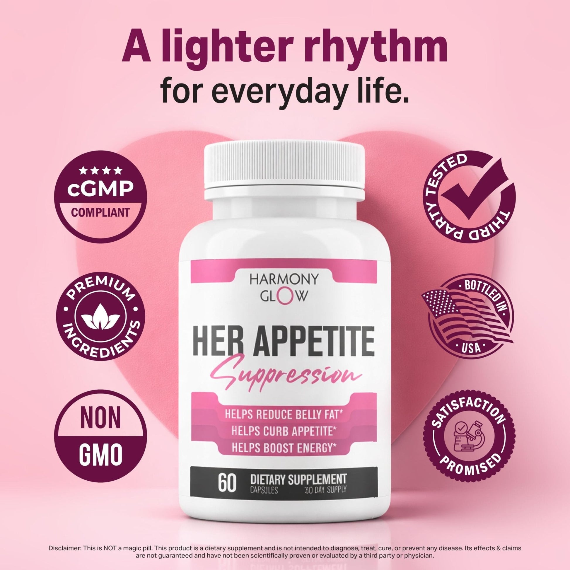 Her Appetite Suppression - Supports Related Metabolic Pathways, Promotes Weight for Women, Helps Control Appetite/Cravings & Promotes Energy - Maple Wellness Supplements