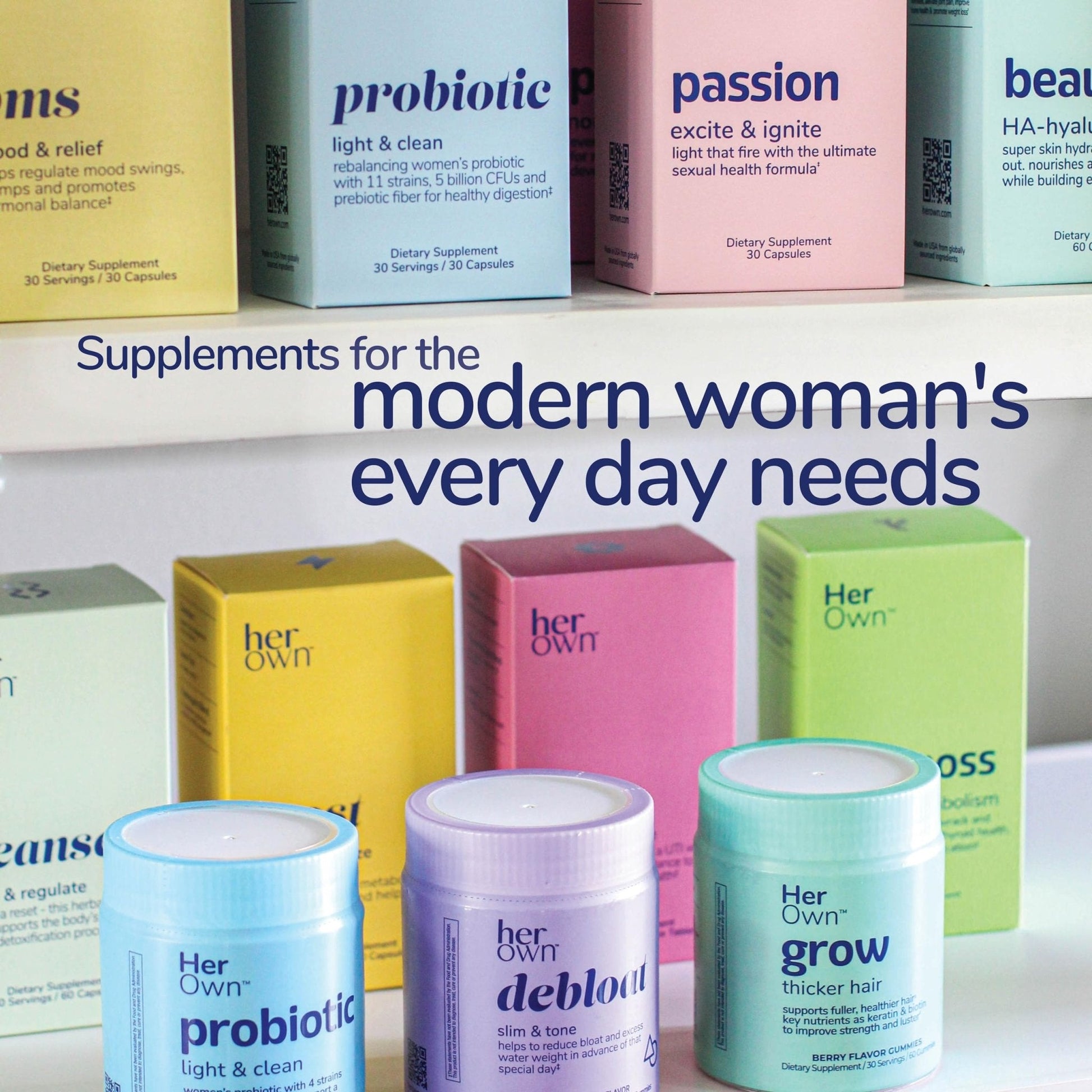 her own Probiotic & Prebiotic Gummy, Supports Digestive Health, Promotes Healthy Gut, Supports Immune Health, 5 Billion CFUs, Gluten and Soy Free, - Maple Wellness Supplements