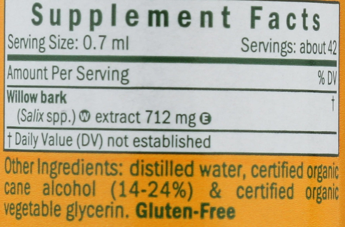 Herb Pharm Willow Bark Liquid Extract for Minor Pain - 1 Ounce (DWILL01) - Maple Wellness Supplements