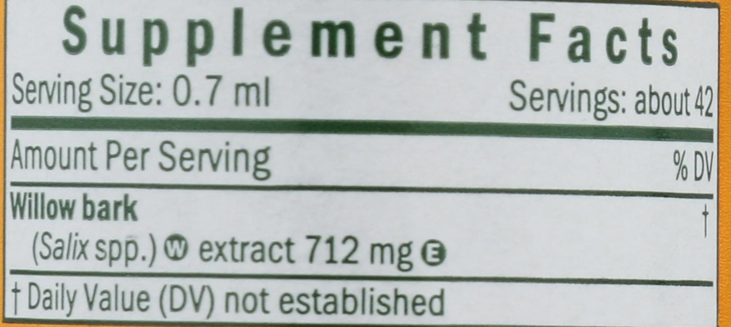 Herb Pharm Willow Bark Liquid Extract for Minor Pain - 1 Ounce (DWILL01) - Maple Wellness Supplements