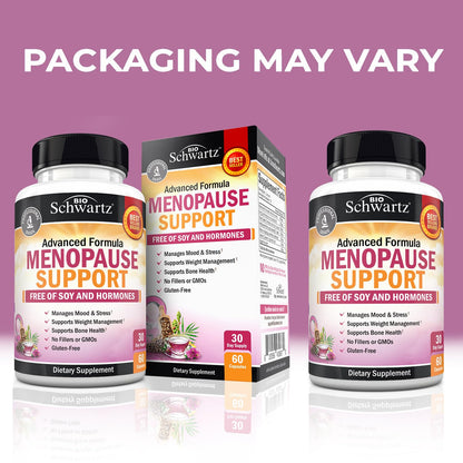 Herbal Menopause Support for Women - Supports Healthy Mood and Balance with Milk Thistle Chasteberry Black Cohosh Red Clover Turmeric Ginger - Menopause Supplements for Women - 60 Veggie Capsules - Maple Wellness Supplements