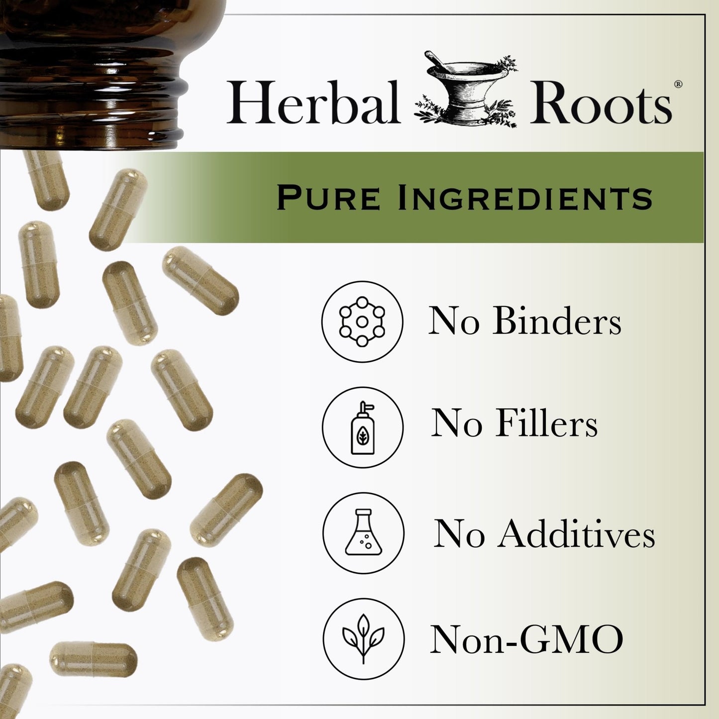 Herbal Roots Ginger Supplement | Organic Ginger Root Capsules | 1,200 mg of Pure Ginger Powder per Serving | 60 Vegan Capsules - Maple Wellness Supplements