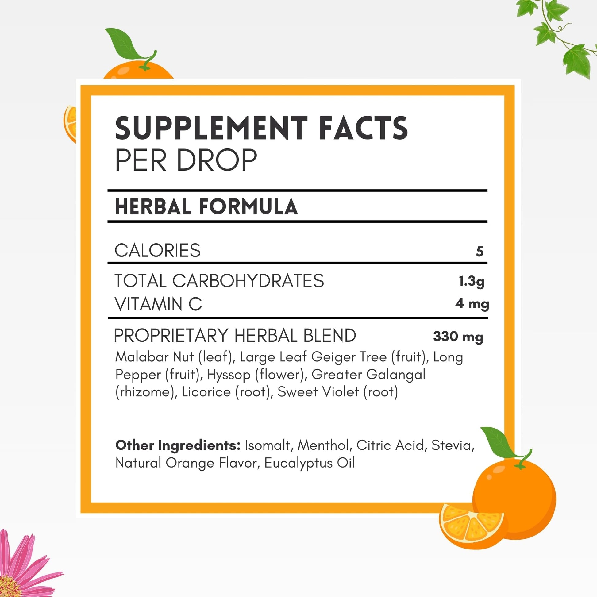 HERBION Naturals Cough Drops with Orange Flavor, Sugar-Free with Stevia, Soothes Cough, for Adults and Children Over 6 Years – Pack of 5(125 Lozenges) - Maple Wellness Supplements