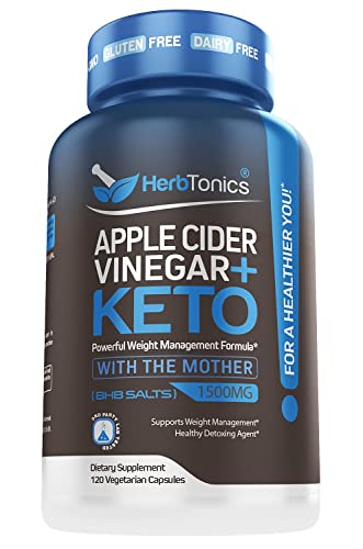 Herbtonics Apple Cider Vinegar Capsules Plus Keto BHB | Fat Burner & Weight Loss - Maple Wellness Supplements