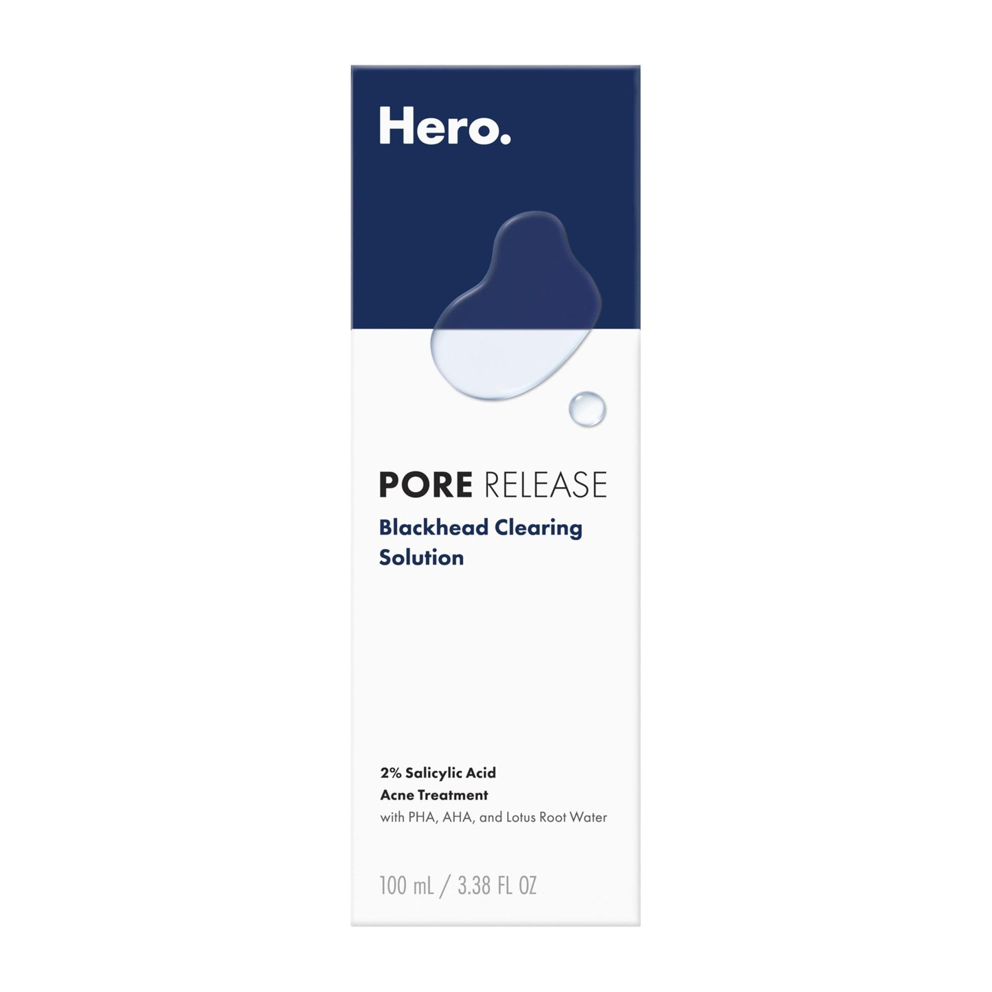Hero Cosmetics Pore Release Blackhead Clearing Solution, Exfoliating 2% Salicylic Acid Toner Featuring AHA, BHA, and PHA - Maple Wellness Supplements