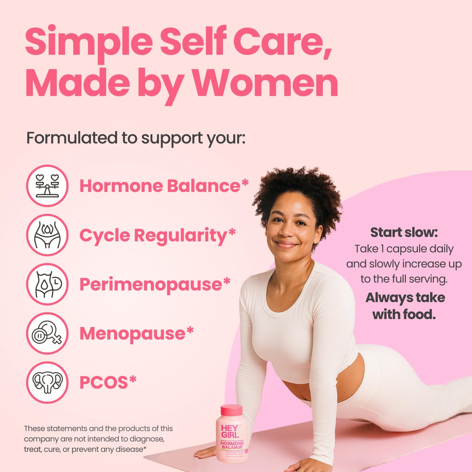 Hey Girl Hormone Balance for Women – 13-in-1 Menopause, PMS & Cycle Support – Mood & Hot Flash Support – w Myo-Inositol, Berberine, Maca Root, Black Cohosh, DIM, Dong Quai - Maple Wellness Supplements