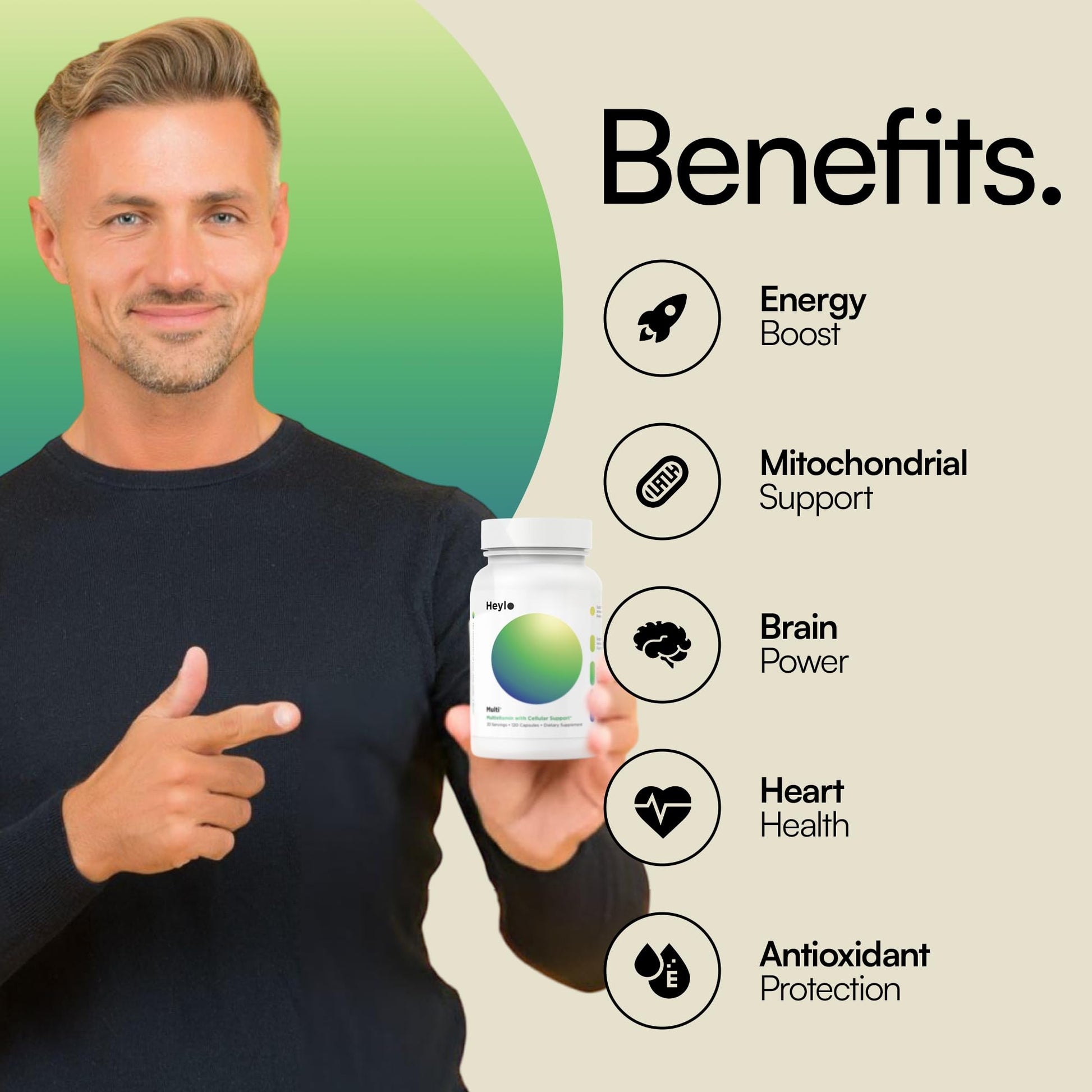 Heylo Multi+ Advanced Multivitamin Supplement – Boosts Energy, Enhances Immune Support, Provides Antioxidant Protection, Promotes Detoxification - Maple Wellness Supplements