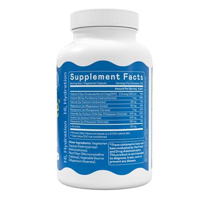 Hi-Lyte Unflavored Electrolyte Capsules - Hydration Support Supplement Tablets - Sodium, Potassium, Magnesium - 100 Servings - Maple Wellness Supplements