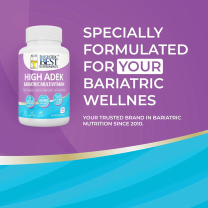 High A D E K Bariatric Multivitamin for Post DS/SADI Surgery, 25 Essential Nutrients for Post-Weight Loss Surgery, 60 Tablets - Maple Wellness Supplements