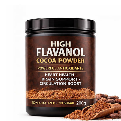 High Flavanol Cocoa Powder, Flavanol Rich Cocoa Powder– 1200mg Cocoa Flavanols – 10X More Flavanols – Supports Heart Health, Nitric Oxide & Energy - Maple Wellness Supplements