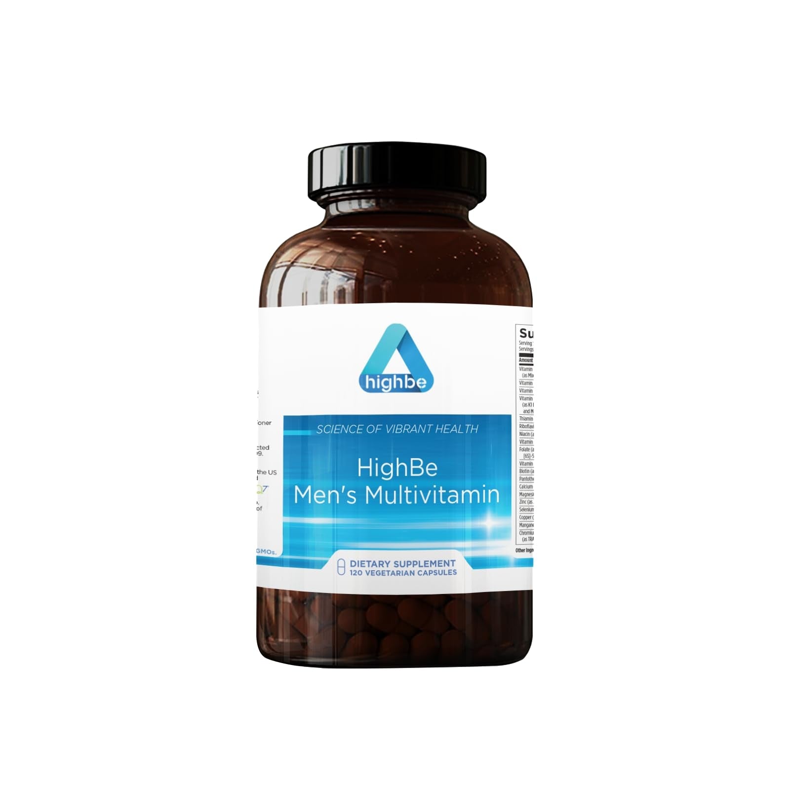 Highbe Men's Multivitamin, 120 Vegetarian Capsules, Daily Supplement with Vitamins and Minerals - Maple Wellness Supplements