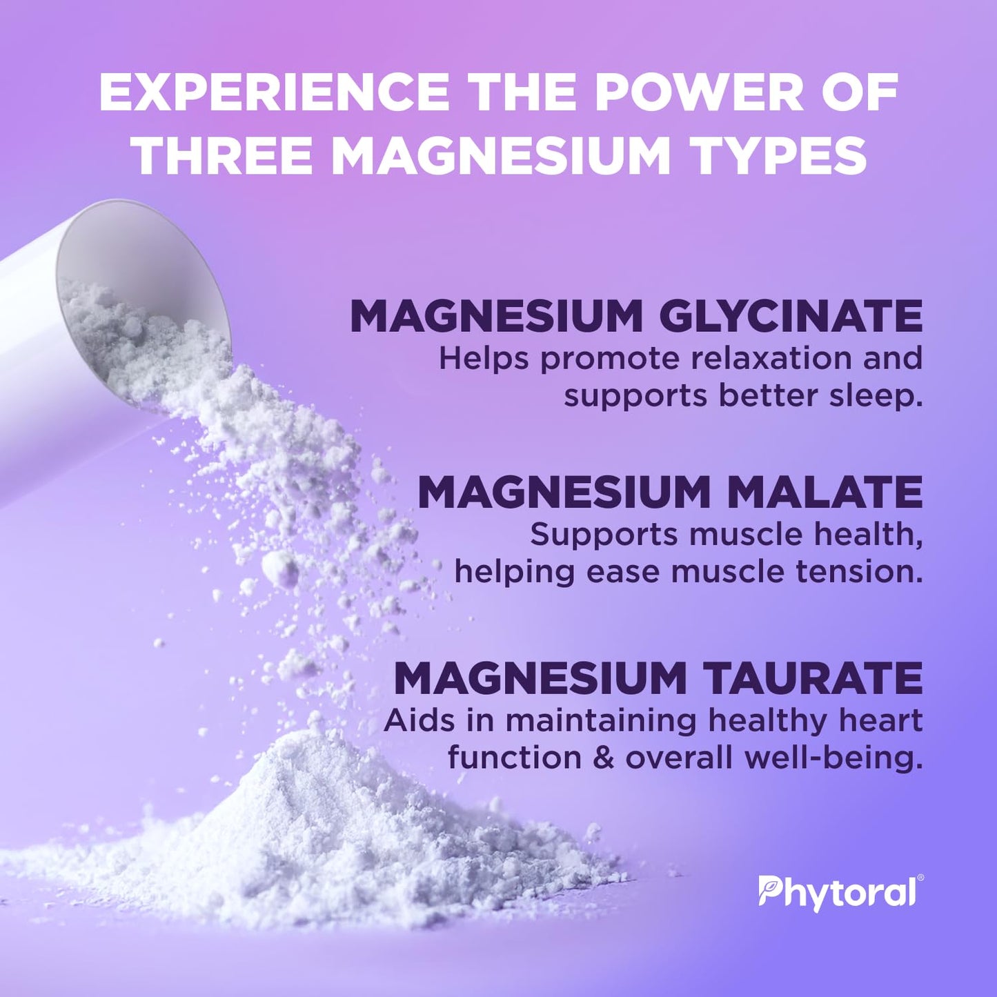 Highly Potent Magnesium Complex Capsules - Triple Magnesium Blend with Taurate Glycinate and Malate - 400mg Supplement Supports Relaxation & Overall Wellness Non-GMO Vegan - 90 Count - Maple Wellness Supplements