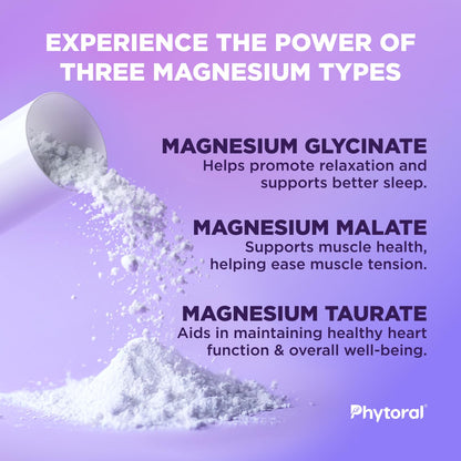 Highly Potent Magnesium Complex Capsules - Triple Magnesium Blend with Taurate Glycinate and Malate - 400mg Supplement Supports Relaxation & Overall Wellness Non-GMO Vegan - 90 Count - Maple Wellness Supplements