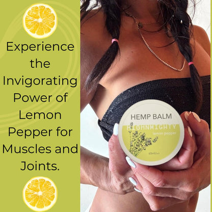 Highnmighty Maximum Strength Lemon Pepper Hemp Balm Salve | Daytime Relief, Relaxing, Natural, Fast-Acting Topical Cream for Muscle Joint Back Knee Shoulder Neck Elbow Hand Foot Relief, 60ml (2oz) - Maple Wellness Supplements