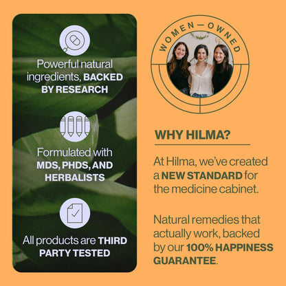 Hilma Digestive Enzymes for Women, Bloating Relief with Turmeric, Dandelion Root and Gluten Digestive Enzymes, Natural Gluten - Maple Wellness Supplements