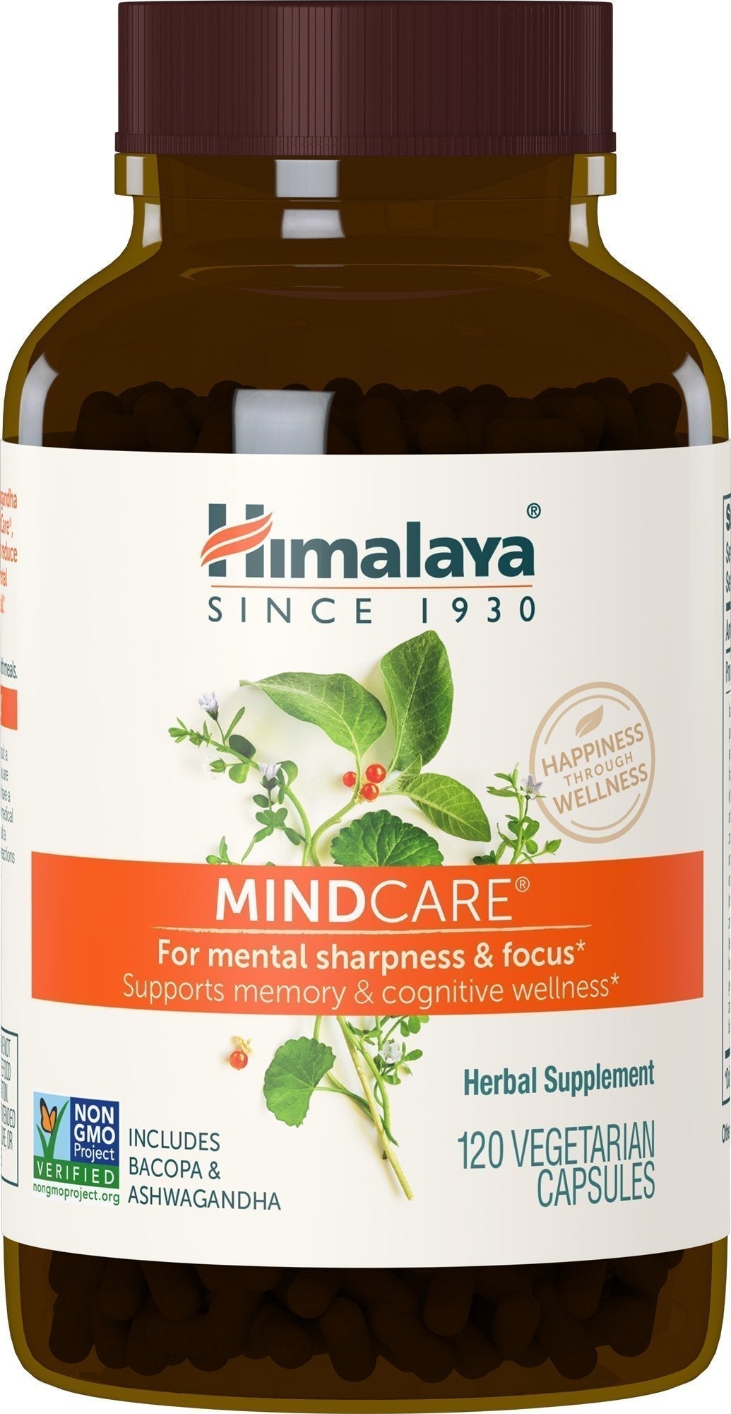 Himalaya MindCare, Nootropic Brain Supplement Booster for Mental Sharpness, Focus, Memory, and Cognitive Wellness, 1170 mg, 120 Capsules, 1 Month Supply - Maple Wellness Supplements