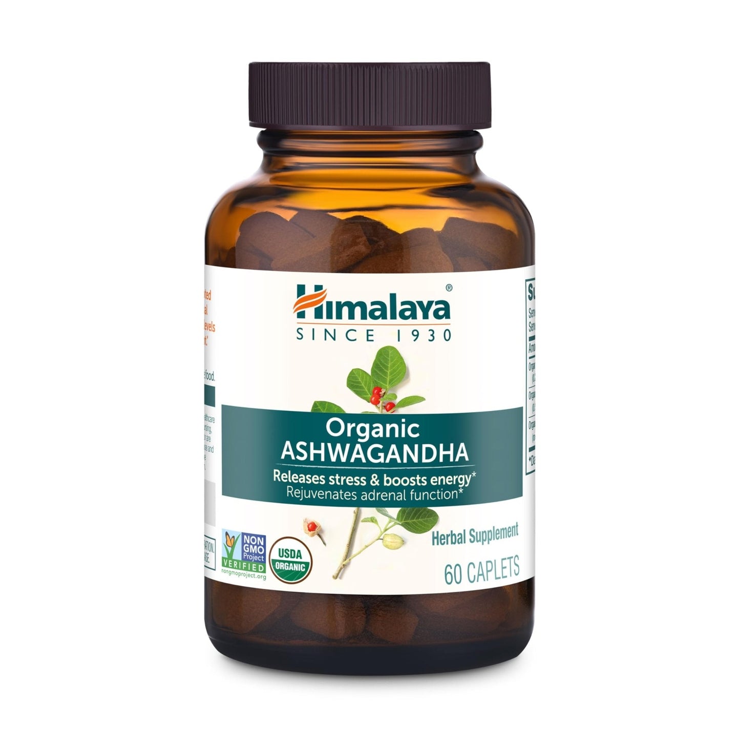 Himalaya Organic Ashwagandha Root, 2 Month Supply - Herbal Adrenal Support Supplements for Stress Relief and Energy Support - USDA Organic, Non-GMO, Vegan - Maple Wellness Supplements