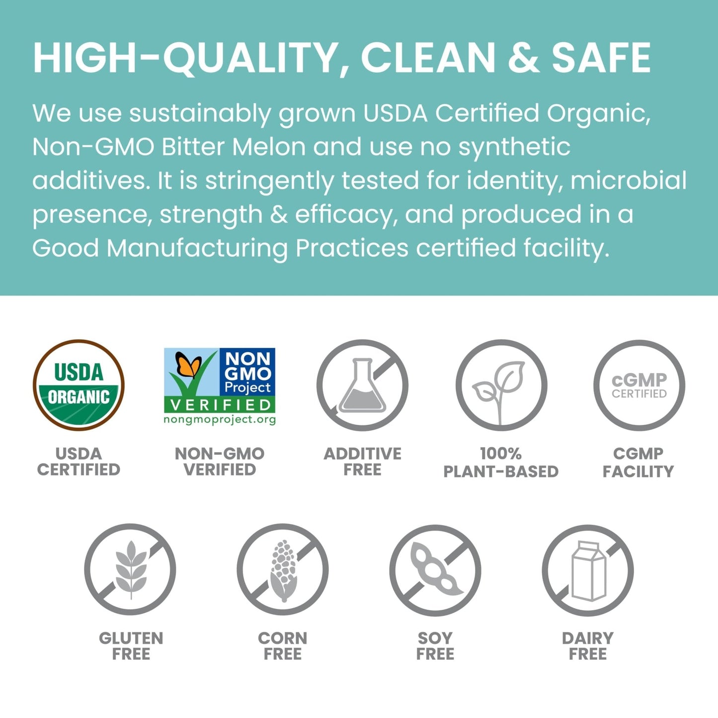 Himalaya Organic Bitter Melon - Herbal Glucose Metabolism Support - USDA Organic, Non-GMO, Vegan, Gluten Free - Maple Wellness Supplements