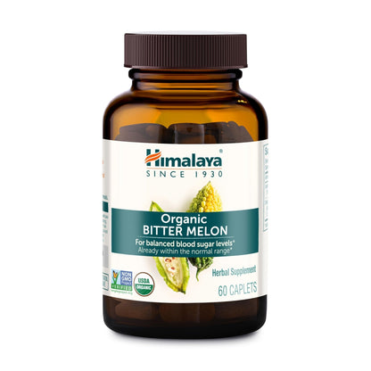 Himalaya Organic Bitter Melon - Herbal Glucose Metabolism Support - USDA Organic, Non-GMO, Vegan, Gluten Free - Maple Wellness Supplements