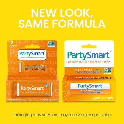Himalaya PartySmart, 12 Capsule Tube - Alcohol Breakdown Liver Support for a Better Morning After Drinking - Plant Based, Vegan, Non-GMO - Maple Wellness Supplements