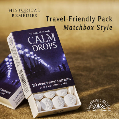 Historical Remedies Calm Drops Homeopathic Lozenges (6 Pack)| Natural Care for Emotional Relief, Vegan & Gluten-Free Organic Vanilla Flavor Drops to Promote Relaxation and a Sense of Calm - Maple Wellness Supplements