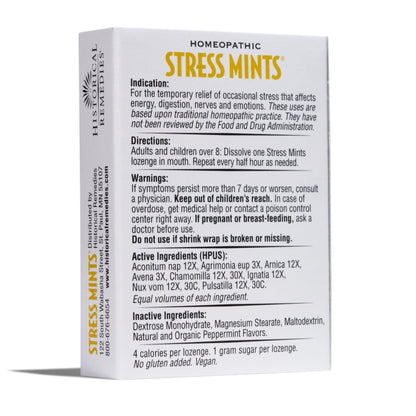 Historical Remedies Stress Mints (1 Pack) | Homeopathic Lozenges to Aid Stress & Digestion, Organic Peppermint Flavor, Vegan & Gluten-Free, Non-Habit Forming - Maple Wellness Supplements