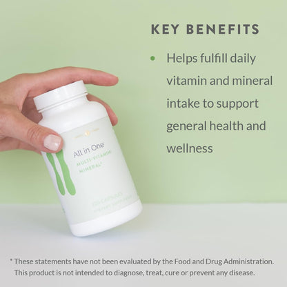 Holistic Health All in ONE Multi Vitamin and Mineral for Antioxidant Boost, Multi Minerals Supplement for Supporting Methylation - Maple Wellness Supplements
