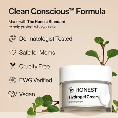 Honest Beauty Hydrogel Cream with Hyaluronic Acid, Lightweight Moisturizing Water, Gentle for Sensitive Skin - Maple Wellness Supplements