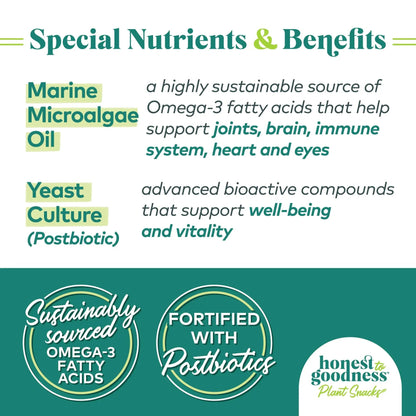 Honest to Goodness Plant Snacks Dog Treats, Enriched with Omega 3s & Postbiotics, 8oz Variety Pack, 6 Bags - Maple Wellness Supplements