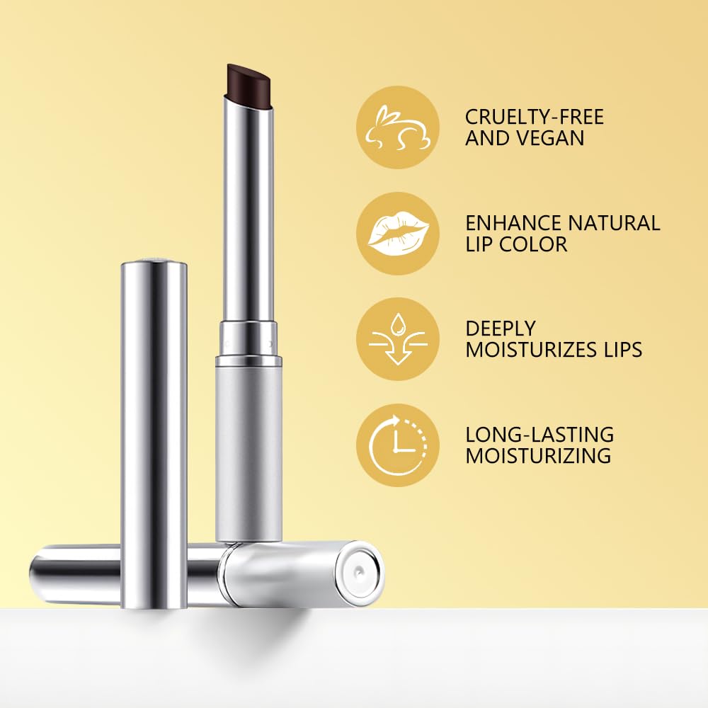 Honey Butter Lipstick Tinted Lip Balm, Shine Moisturizing Plumper Lipstick for Women, Natural Nourishing Hydrating Lip Gloss Stain for Dry Lips, Lightweight Lip Liner Care Makeup, Vegan - Black & Pink - Maple Wellness Supplements