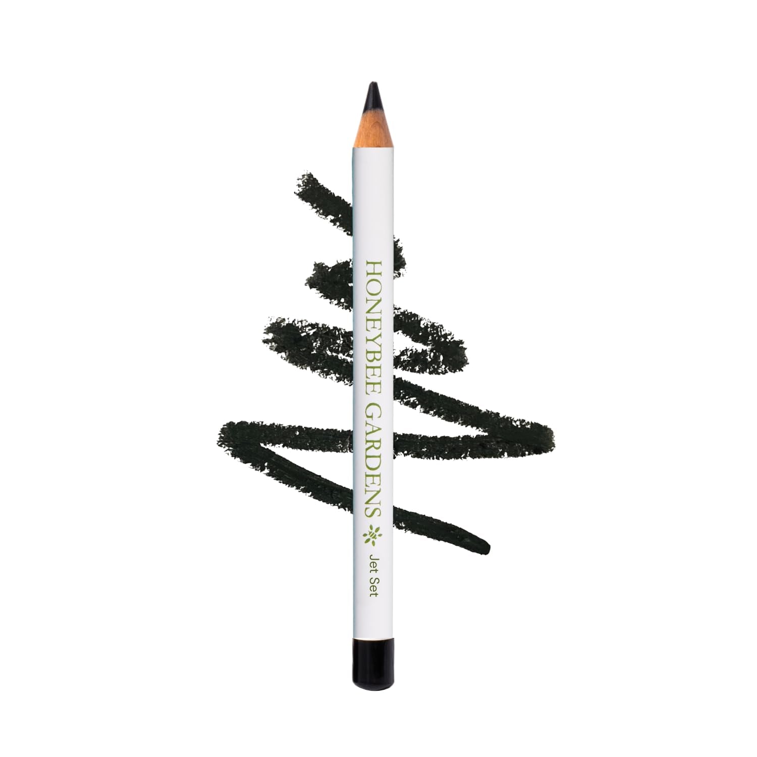 Honeybee Gardens Effortless Eye Liner Pencil, Jet Set Black, Smooth Long-Wearing, Rich Pigment, Vegan & Gluten-Free - Maple Wellness Supplements