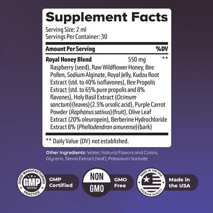 HoneyBurn Purple Honey – Natural Daily Supplement with 11 Plant & Bee-Based Ingredients – Supports Healthy Digestion & Balanced Body Routine – 60 ml, 30 Servings, 1 Month Supply - Maple Wellness Supplements