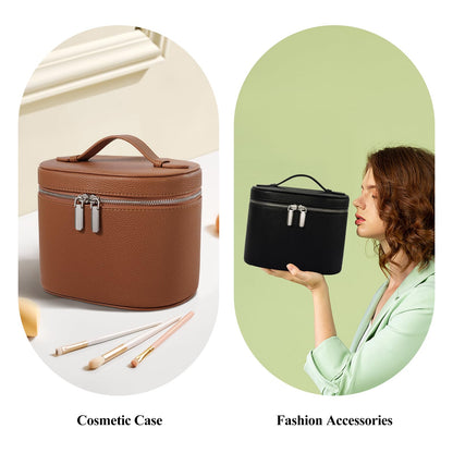 honitty Makeup Bag, Travel Make up Case with Compartments and Handle, Portable Cosmetic Organizer Bags,Toiletry Bag for Women - Maple Wellness Supplements