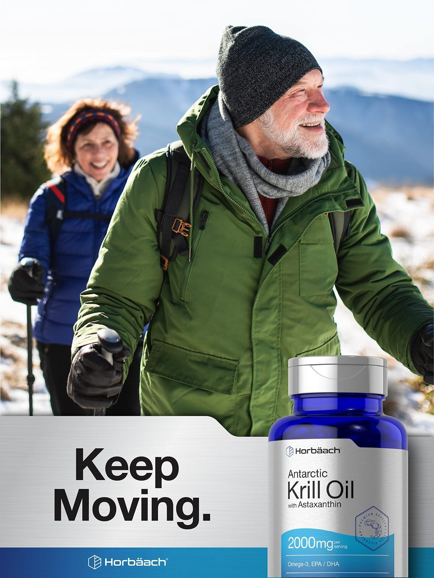 Horbäach Antarctic Krill Oil 2000mg | 60 Softgel Capsules | Omega-3, EPA, DHA Supplemen - Maple Wellness Supplements