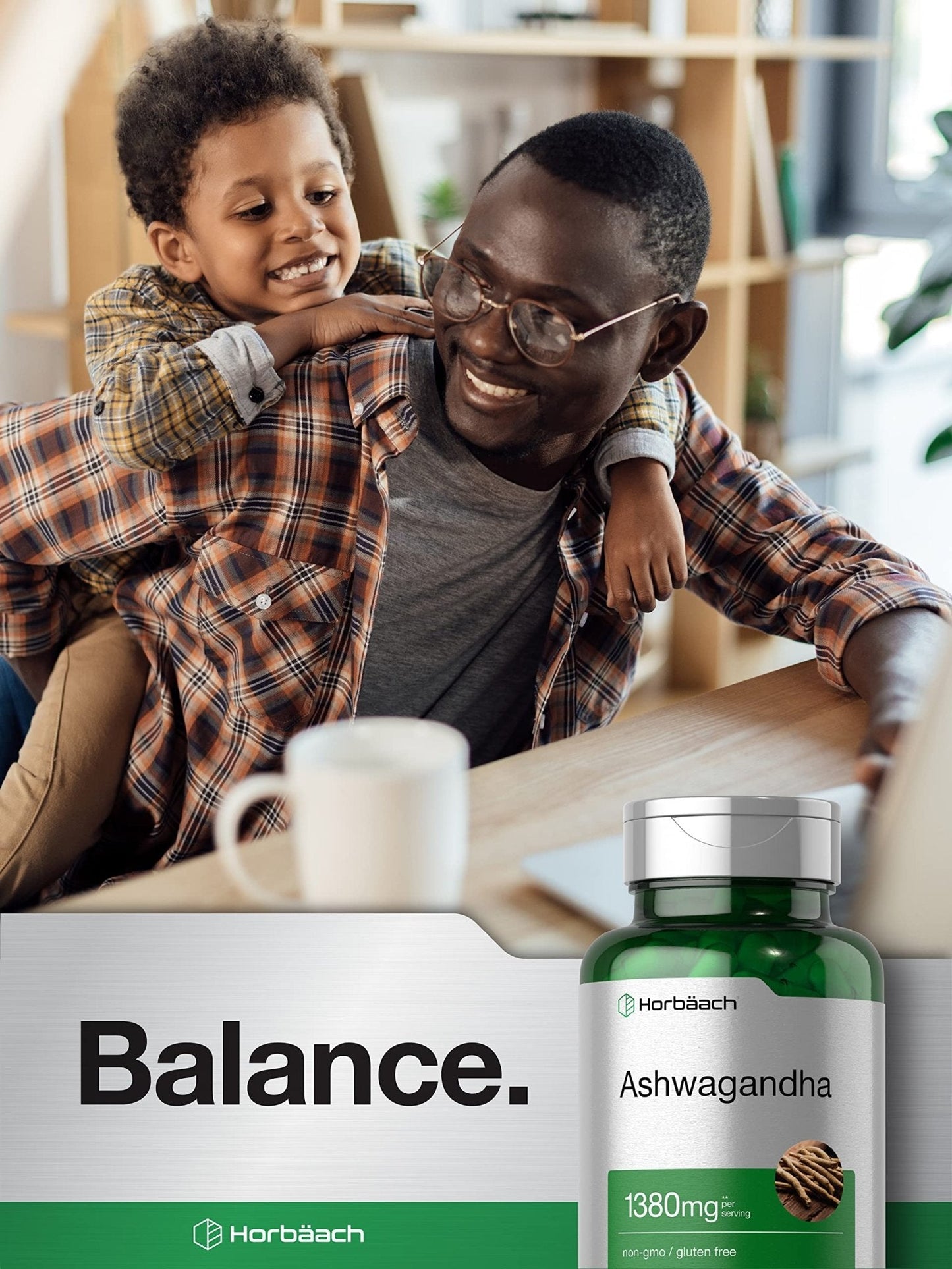 Horbäach Ashwagandha Root Supplement | 180 Capsules | for Women and Men | Herbal Extract | Non-GMO, Gluten Free - Maple Wellness Supplements