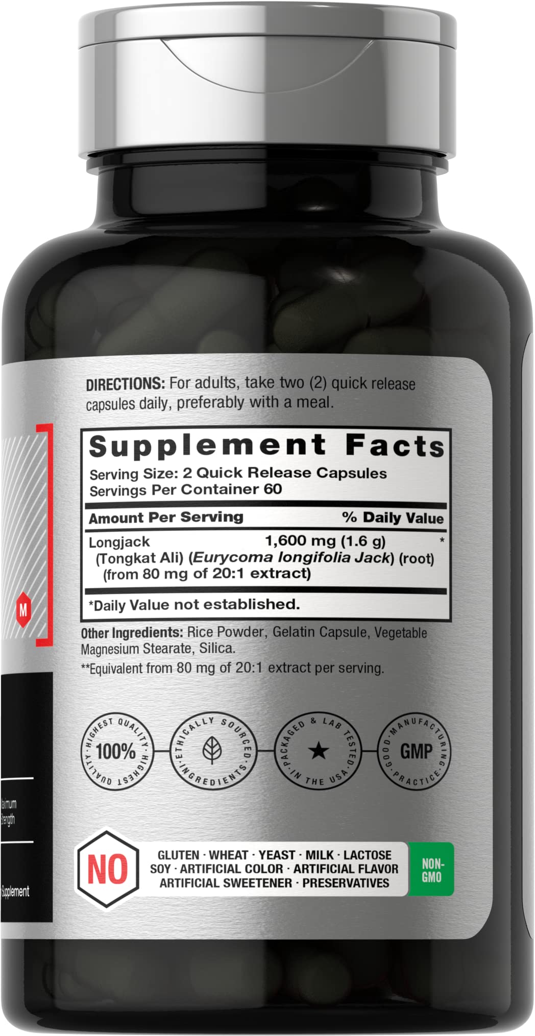 Horbäach Longjack Tongkat Ali for Men and Women | 120 Capsules | Extract Supplement | Maximum Strength Pills - Maple Wellness Supplements