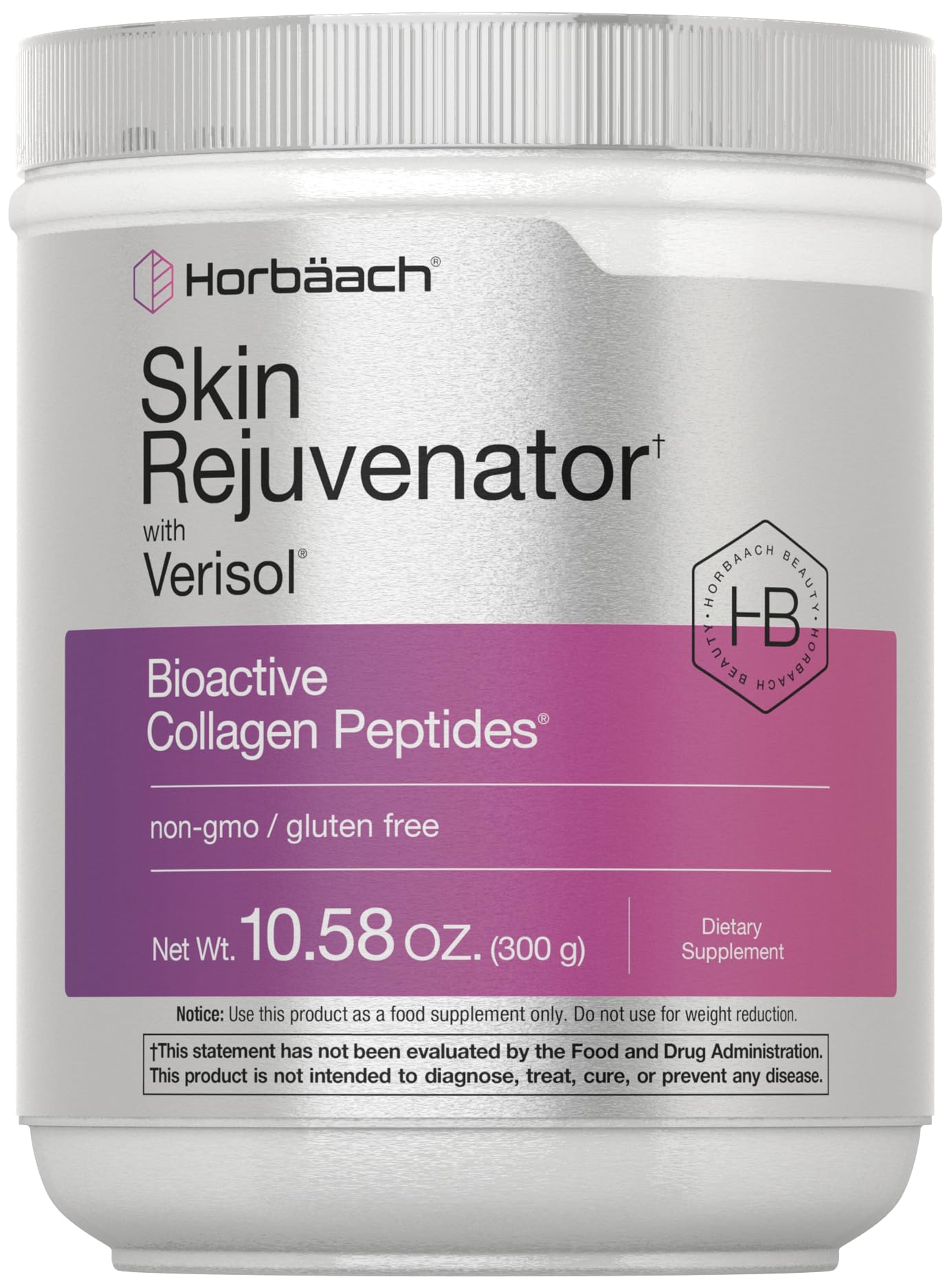 Horbäach Skin Rejuvenator with Verisol 10.58 oz | Bioactive Collagen Peptide Powder | Types I and III | Non GMO, Gluten Free Supplement - Maple Wellness Supplements