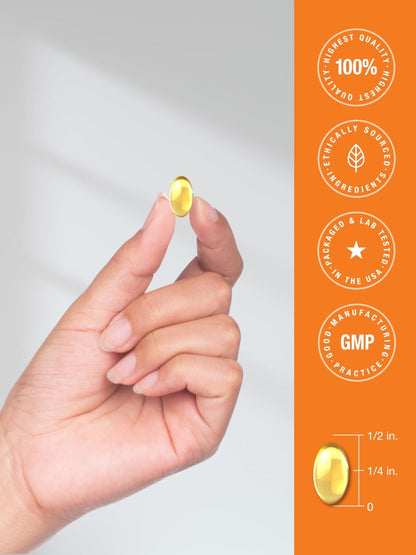 Horbäach Vitamin D3 K2 5000 iu | 100mcg MK-7 Complex | 180 Softgel Capsules | Non-GMO & Gluten Free Supplement - Maple Wellness Supplements
