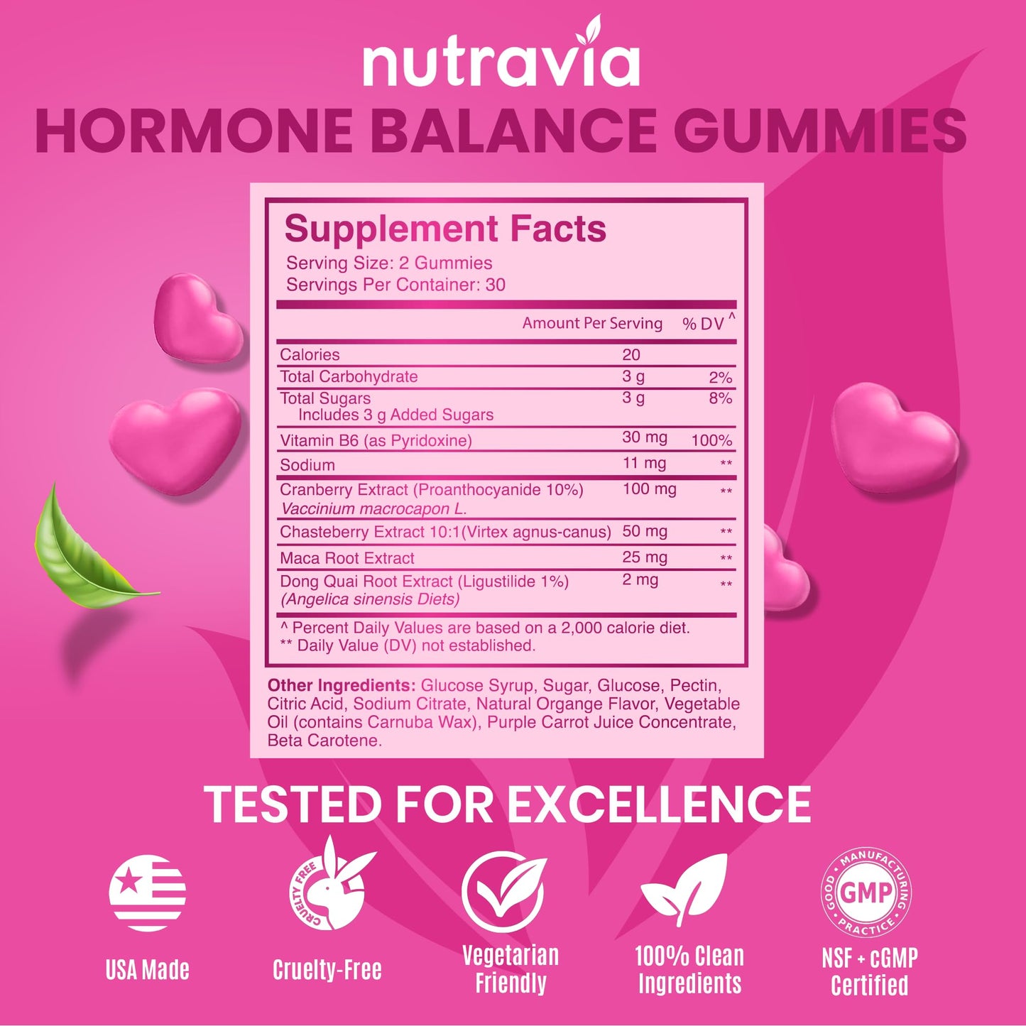 Hormone Balance For Women Gummies + PMS Relief Supplement - Supports Mood Swings, Clear Skin, Reduced Cramps and Bloating - Hormonal PMS Gummies PCOS Vitamin with Cranberry, Dong Quai (60 Gummies) - Maple Wellness Supplements