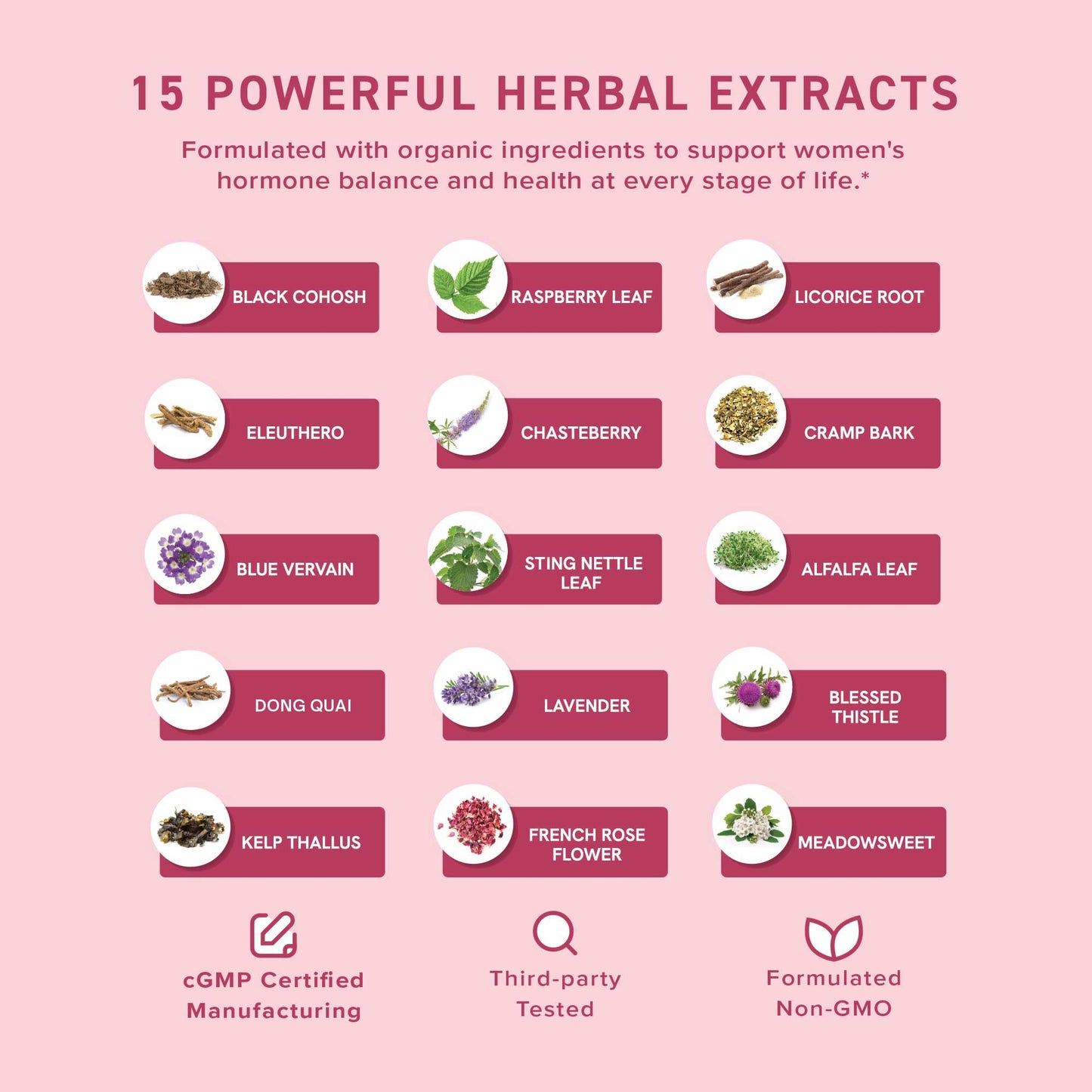 Hormone Balance Liquid Drops | with Black Cohosh, Stinging Nettle, Red Raspberry Leaf, Chasteberry & More | Menopause, Hot Flash, & PMS Relief Menstrual Herbal Support Tincture | Vegan Formula | 2oz - Maple Wellness Supplements