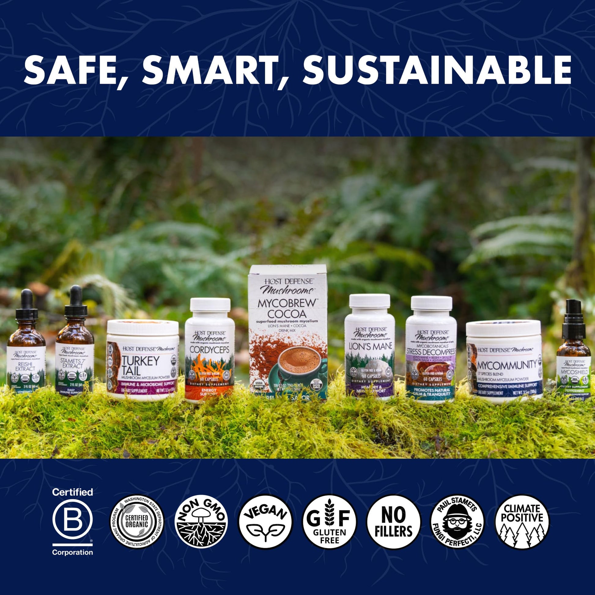 Host Defense Mushrooms Lion's Mane - Supplement Capsules for Brain Health Support - Mushroom Support for Focus & Memory Function - Maple Wellness Supplements