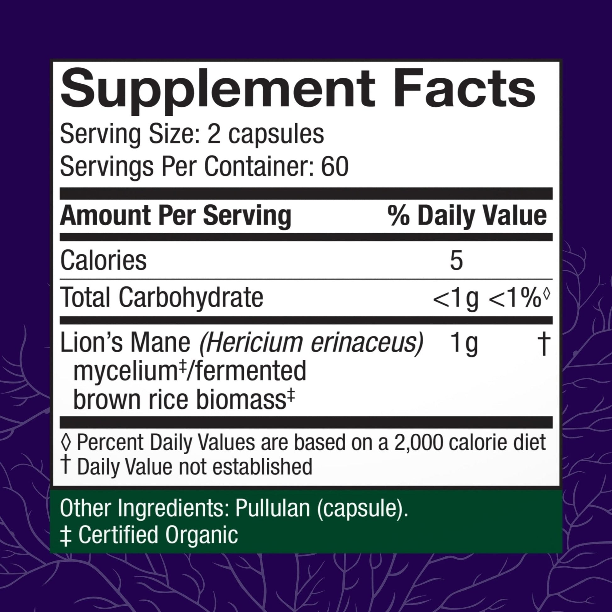 Host Defense Mushrooms Lion's Mane - Supplement Capsules for Brain Health Support - Mushroom Support for Focus & Memory Function - Maple Wellness Supplements