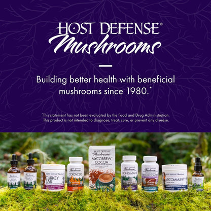 Host Defense MycoBotanicals Brain* Capsules - Brain Support Supplement with Lion's Mane, Reishi & Cordyceps Mushroom - Herbal Supplement for Memory & Focus Support - 60 Capsules - Maple Wellness Supplements
