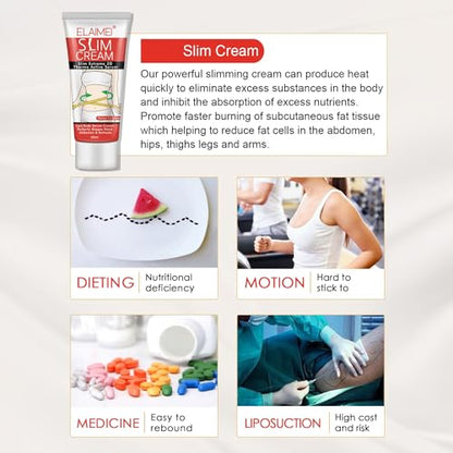 Hot Cream 2 Pack, Slimming Hot Cream for Belly Burns Fat, Slimming Cream Fat Burning - Maple Wellness Supplements