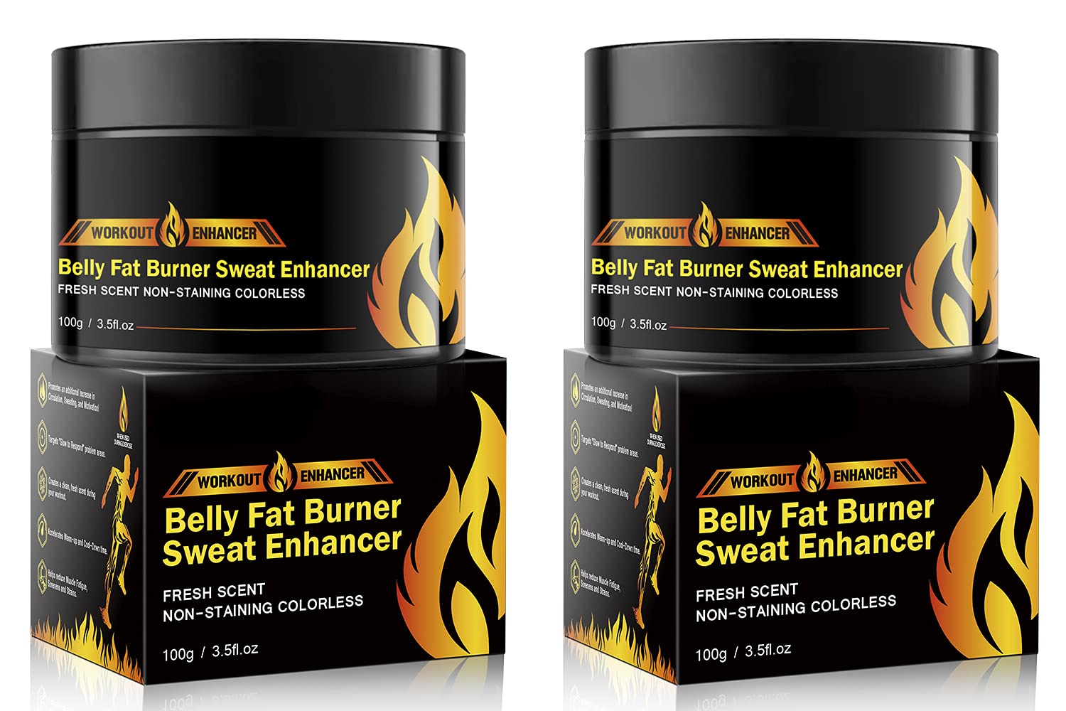 Hot Cream 2Pack, Fat Burning Cream for Belly, Natural Sweat Workout Enhancer Gel - Maple Wellness Supplements