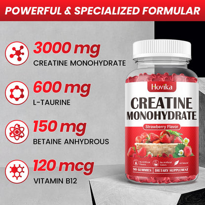 Hovika Creatine Monohydrate Gummies for Men & Women, Chewable 3g Creatine Monohy - Maple Wellness Supplements
