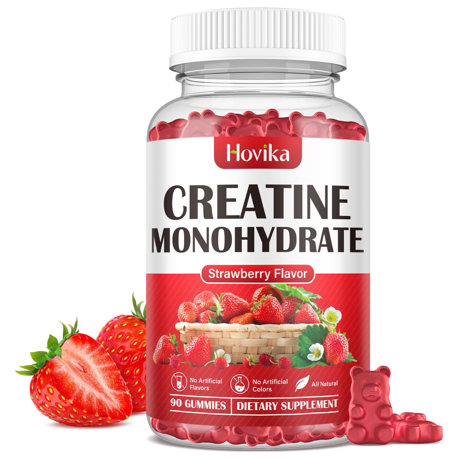 Hovika Creatine Monohydrate Gummies for Men & Women, Chewable 3g Creatine Monohy - Maple Wellness Supplements