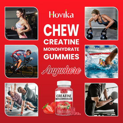 Hovika Creatine Monohydrate Gummies for Men & Women, Chewable 3g Creatine Monohy - Maple Wellness Supplements