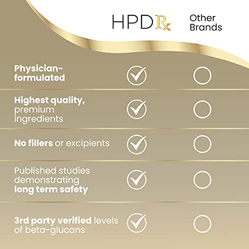 HPD Rx Mushroom Rx Organic Mushroom Extract Blend Max Immunity Dose, Lion’s Mane - Maple Wellness Supplements
